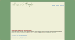 Desktop Screenshot of monascafeanddeli.com